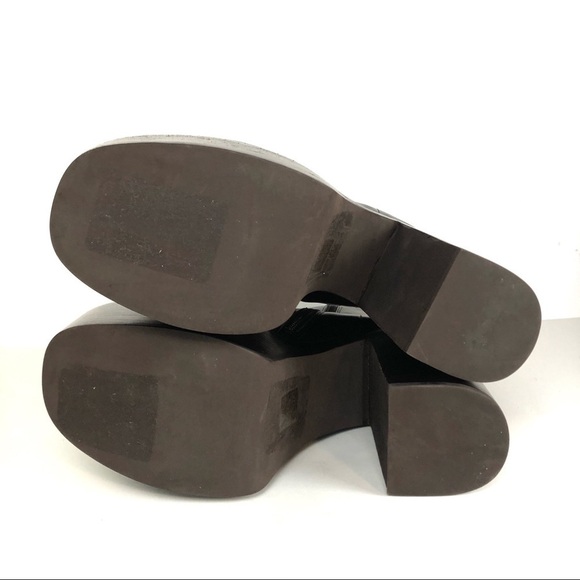 Jeffrey Campbell Mexique Platform Ankle Retro Boho Boots Glossy Black Sz 8.5 - Picture 8 of 9